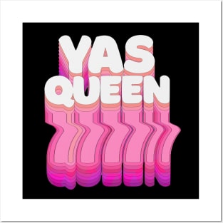 YAS QUEEN Slogan Tee / Typographic Design Posters and Art